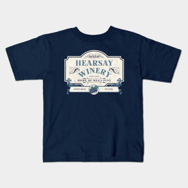 Hearsay winery Kids T-Shirt by valentinahramov